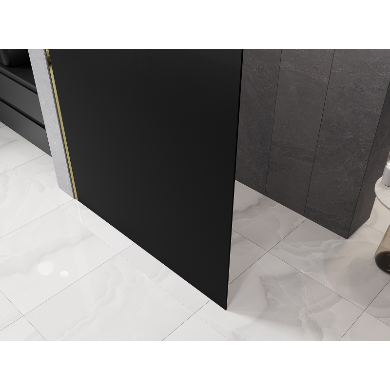 Mexen Kioto L ścianka prysznicowa Walk-in 70 x 200 cm, ombre czarna 8 mm, chrom - 800-070-103-01-76