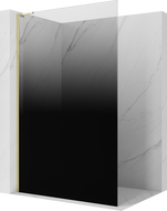 Mexen Kioto L ścianka prysznicowa Walk-in 90 x 200 cm, ombre czarna 8 mm, złota - 800-090-103-50-76