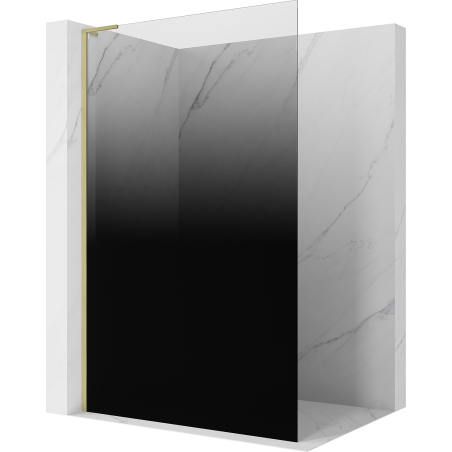 Mexen Kioto L ścianka prysznicowa Walk-in 70 x 200 cm, ombre czarna 8 mm, chrom - 800-070-103-01-76