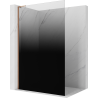 Mexen Kioto L ścianka prysznicowa Walk-in 80 x 200 cm, ombre czarna 8 mm, różowe złoto - 800-080-103-60-76