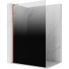 Mexen Kioto L ścianka prysznicowa Walk-in 100 x 200 cm, ombre czarna 8 mm, różowe złoto - 800-100-103-60-76