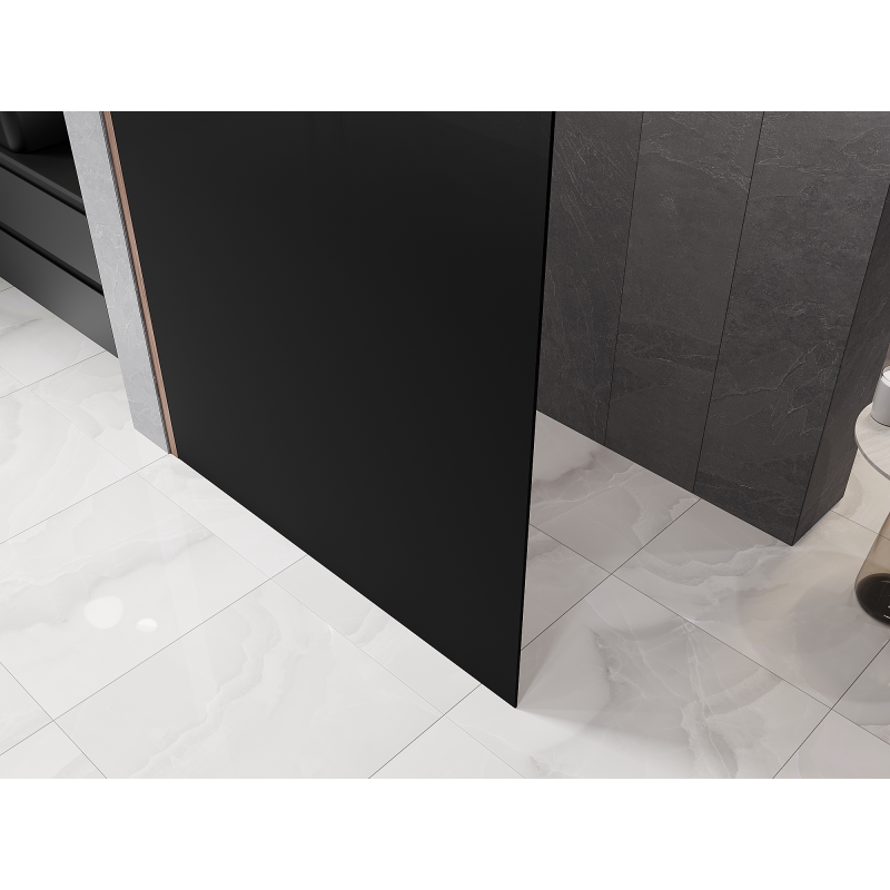 Mexen Kioto L ścianka prysznicowa Walk-in 70 x 200 cm, ombre czarna 8 mm, miedź szczotkowana - 800-070-103-65-76