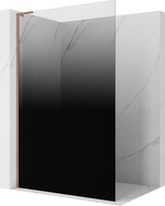Mexen Kioto L ścianka prysznicowa Walk-in 100 x 200 cm, ombre czarna 8 mm, miedź szczotkowana - 800-100-103-65-76