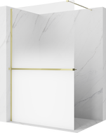 Mexen Kioto+ ścianka prysznicowa z półką Walk-in 70 x 200 cm, ombre biała 8 mm, biała - 800-070-121-20-86