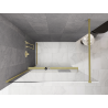 Mexen Kioto+ ścianka prysznicowa z półką Walk-in 70 x 200 cm, ombre biała 8 mm, złota - 800-070-121-50-86