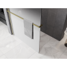 Mexen Kioto+ ścianka prysznicowa z półką Walk-in 70 x 200 cm, ombre biała 8 mm, złota szczotkowana - 800-070-121-55-86