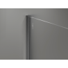 Mexen Kioto+ ścianka prysznicowa z półką Walk-in 70 x 200 cm, ombre biała 8 mm, gun gray szczotkowany - 800-070-121-66-86