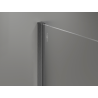 Mexen Kioto+ ścianka prysznicowa z półką Walk-in 120 x 200 cm, ombre biała 8 mm, gun gray szczotkowany - 800-120-121-66-86