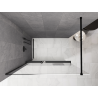 Mexen Kioto+ ścianka prysznicowa z półką Walk-in 70 x 200 cm, ombre biała 8 mm, czarna - 800-070-121-70-86