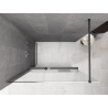 Mexen Kioto+ ścianka prysznicowa z półką Walk-in 70 x 200 cm, ombre biała 8 mm, gun metal - 800-070-121-95-86