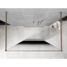 Mexen Kioto ścianka prysznicowa wolnostojąca 130 x 200 cm, ombre czarna 8 mm, miedź szczotkowana - 800-130-002-65-76