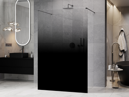 Mexen Kioto ścianka prysznicowa wolnostojąca 100 x 200 cm, ombre czarna 8 mm, czarna - 800-100-002-70-76