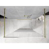 Mexen Kioto ścianka prysznicowa wolnostojąca 100 x 200 cm, ombre biała 8 mm, złota - 800-100-002-50-86