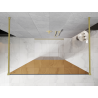Mexen Kioto ścianka prysznicowa wolnostojąca 100 x 200 cm, brąz 8 mm, złota szczotkowana - 800-100-002-55-32