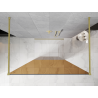 Mexen Kioto ścianka prysznicowa wolnostojąca 130 x 200 cm, brąz 8 mm, złota szczotkowana - 800-130-002-55-32