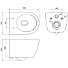 Mexen zestaw podtynkowy WC stelaż pneumatyczny Tex Air E z miską WC Carmen i deską wolnoopadającą, biały - 610930884000A
