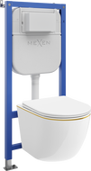 Mexen zestaw podtynkowy WC stelaż Tex E z miską WC Madox i deską wolnoopadającą, biały - 610930154000
