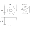 Mexen zestaw podtynkowy WC stelaż pneumatyczny Tex Air E z miską WC Sofia Tornado i deską wolnoopadającą, biały - 610930544000TA