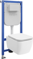 Mexen zestaw podtynkowy WC stelaż Tex E z miską WC Stella i deską wolnoopadającą, biały - 610930680800