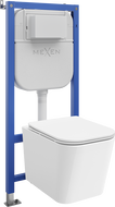 Mexen zestaw podtynkowy WC stelaż Tex E z miską WC Teo i deską wolnoopadającą, biały - 610930850600