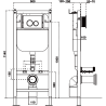 Mexen zestaw podtynkowy WC stelaż Tex E z miską WC Riva Tornado i deską wolnoopadającą, biały - 610930630200T