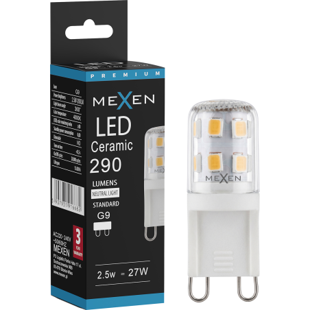 Mexen Aura żarówka LED G9, 2,5W, Ciepła - 3000K, 280 lm - L121-G9-0230-01