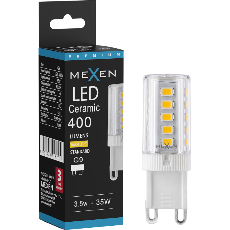 Mexen Aura żarówka LED G9, 2,5W, Ciepła - 3000K, 280 lm - L121-G9-0230-01
