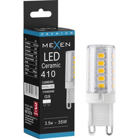 Mexen Aura żarówka LED G9, 3,5W, Ciepła - 3000K, 400 lm - L121-G9-0330-01