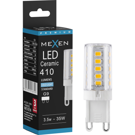 Mexen Aura żarówka LED G9, 3,5W, Neutralna - 4000K, 400 lm - L121-G9-0340-01