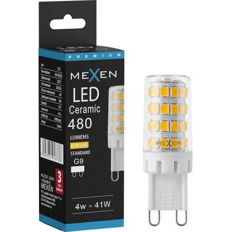 Mexen Aura żarówka LED G9, 3,5W, Ciepła - 3000K, 400 lm - L121-G9-0330-01