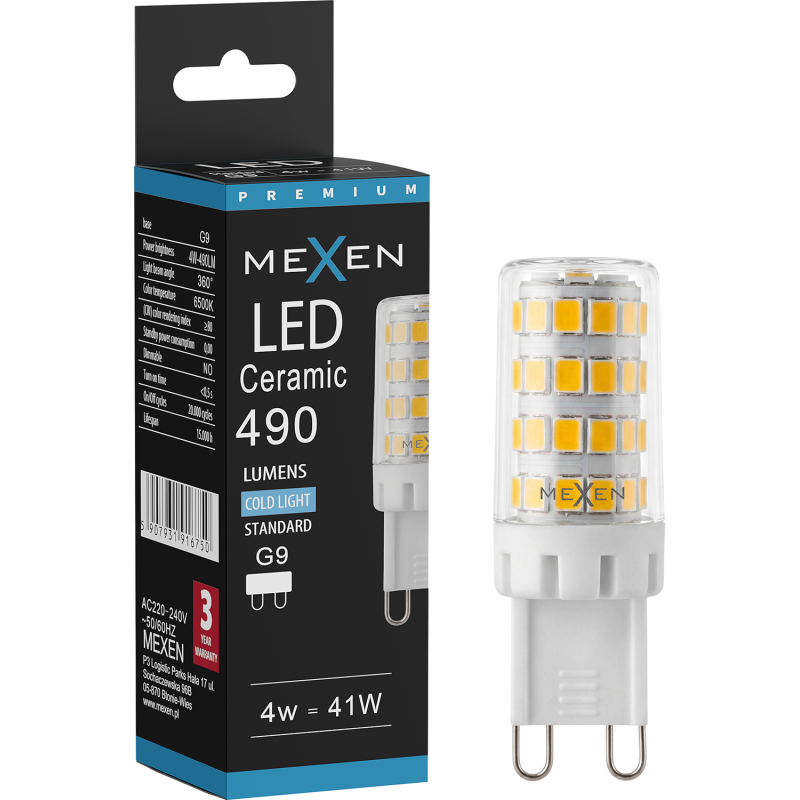 Mexen Aura żarówka LED G9, 4W, Neutralna - 4000K, 490 lm - L121-G9-0440-01