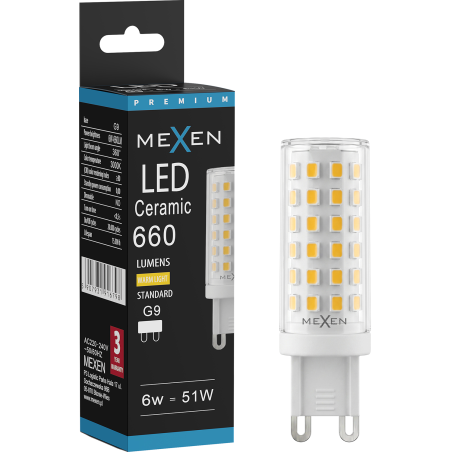 Mexen Aura żarówka LED G9, 4,8W, Ciepła - 3000K, 600 lm - L121-G9-0530-01