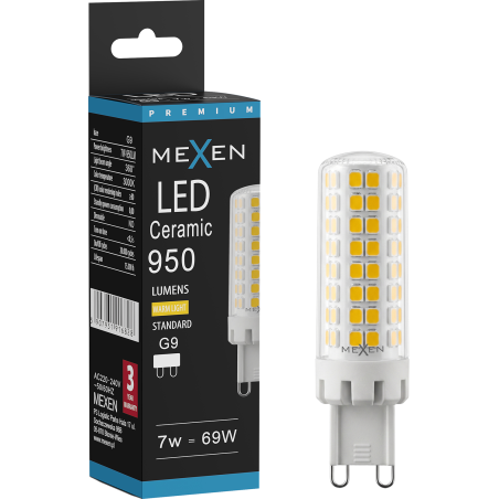 Mexen Aura żarówka LED G9, 6W, Ciepła - 3000K, 660 lm - L121-G9-0630-01