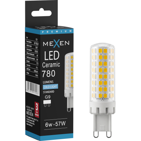 Mexen Aura żarówka LED ściemnialna G9, 6W, Neutralna - 4000K, 780 lm - L122-G9-0640-01