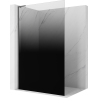 Mexen Kioto L ścianka prysznicowa Walk-in 70 x 200 cm, ombre czarna 8 mm, gun gray szczotkowany - 800-070-103-66-76