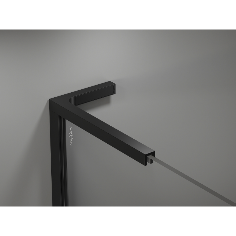 Mexen Kioto L ścianka prysznicowa Walk-in 100 x 200 cm, ombre czarna 8 mm, czarna - 800-100-103-70-76