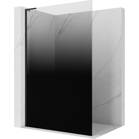 Mexen Kioto L ścianka prysznicowa Walk-in 90 x 200 cm, ombre czarna 8 mm, czarna - 800-080-103-70-76