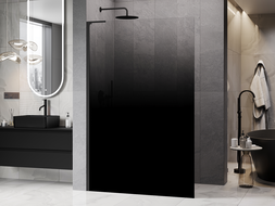 Mexen Kioto L ścianka prysznicowa Walk-in 100 x 200 cm, ombre czarna 8 mm, czarna - 800-100-103-70-76