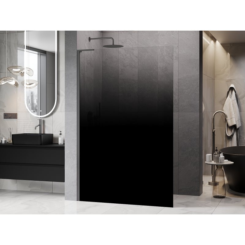 Mexen Kioto L ścianka prysznicowa Walk-in 70 x 200 cm, ombre czarna 8 mm, gun metal - 800-070-103-95-76