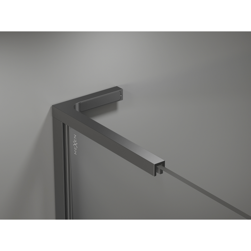 Mexen Kioto L ścianka prysznicowa Walk-in 120 x 200 cm, ombre czarna 8 mm, gun metal - 800-120-103-95-76