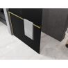 Mexen Kioto+ ścianka prysznicowa z półką Walk-in 70 x 200 cm, ombre czarna 8 mm, biała - 800-070-121-20-76
