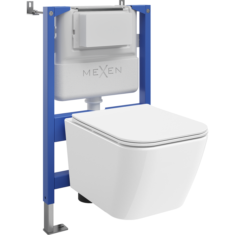 Mexen zestaw podtynkowy WC stelaż Tex Air E z miską WC Madox i deską wolnoopadającą, biały - 610930154000A