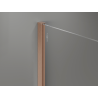 Mexen Kioto+ ścianka prysznicowa z półką Walk-in 70 x 200 cm, ombre czarna 8 mm, miedź szczotkowana - 800-070-121-65-76