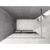 Mexen Kioto+ ścianka prysznicowa z półką Walk-in 70 x 200 cm, ombre biała 8 mm, chrom - 800-070-121-01-86