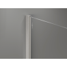 Mexen Kioto+ ścianka prysznicowa z półką Walk-in 80 x 200 cm, ombre czarna 8 mm, nikiel szczotkowany - 800-080-121-97-76