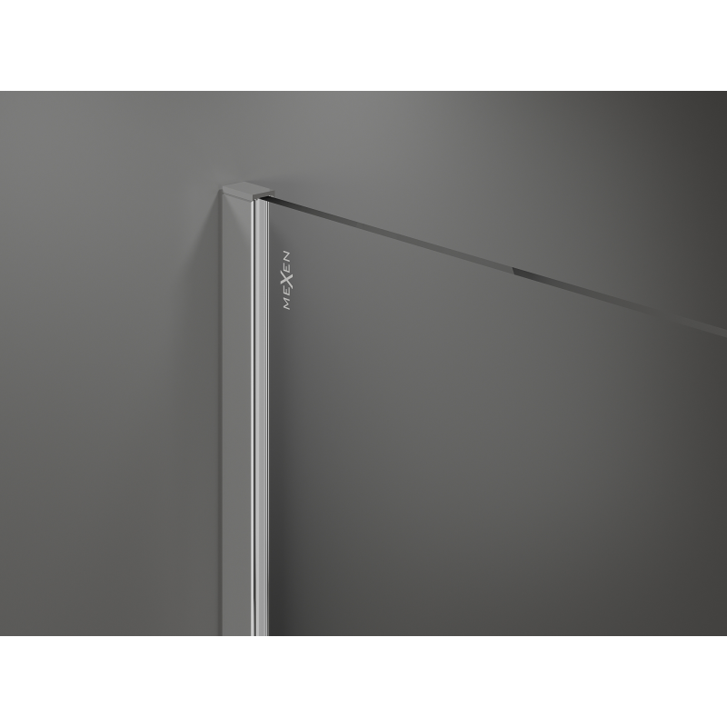 Mexen Kioto+ ścianka prysznicowa z półką Walk-in 100 x 200 cm, brąz 8 mm, chrom - 800-100-121-01-32