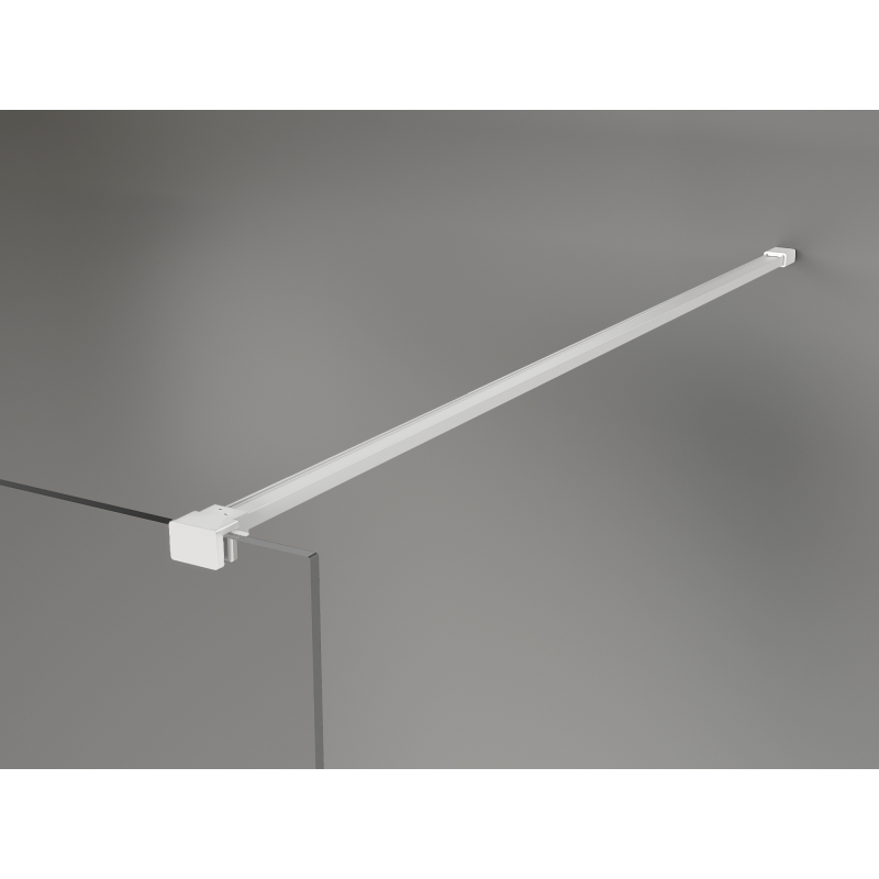 Mexen Kioto+ ścianka prysznicowa z półką Walk-in 70 x 200 cm, brąz 8 mm, biała - 800-070-121-20-32