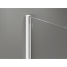 Mexen Kioto+ ścianka prysznicowa z półką Walk-in 100 x 200 cm, brąz 8 mm, biała - 800-100-121-20-32