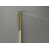 Mexen Kioto+ ścianka prysznicowa z półką Walk-in 120 x 200 cm, brąz 8 mm, złota - 800-120-121-50-32