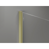 Mexen Kioto+ ścianka prysznicowa z półką Walk-in 120 x 200 cm, brąz 8 mm, złota szczotkowana - 800-120-121-55-32